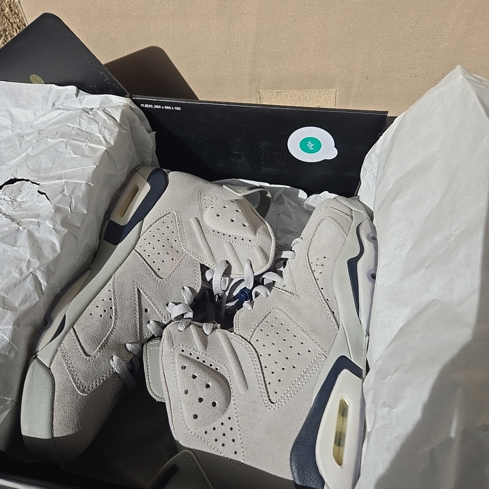 Air Jordan 6 Retro Magnet/College Blue Aimant/Marine College - Picture 11 of 12